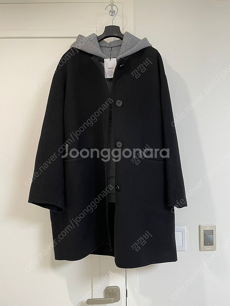 시스템 캐시미어 블렌드 코트 & 후드 베스트--1