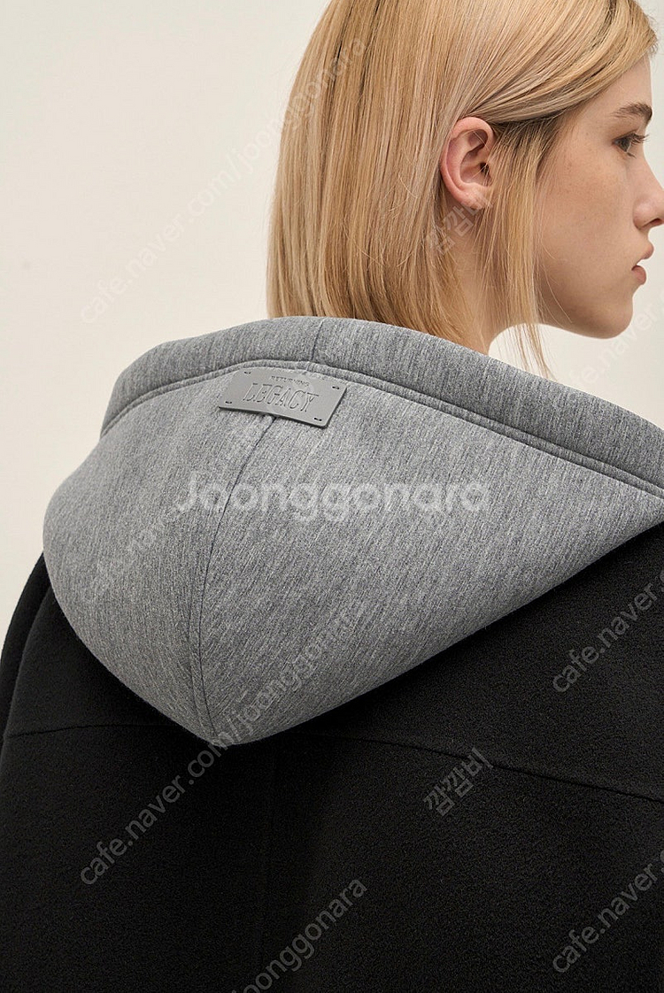 시스템 캐시미어 블렌드 코트 & 후드 베스트--6