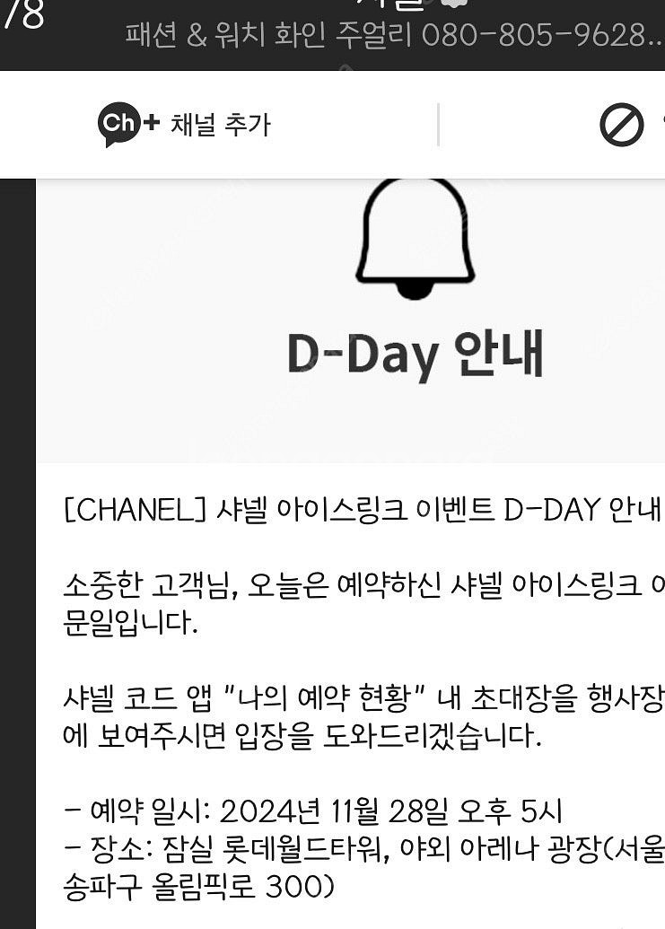 샤넬 홀리데이 아이스링크 입장권--0