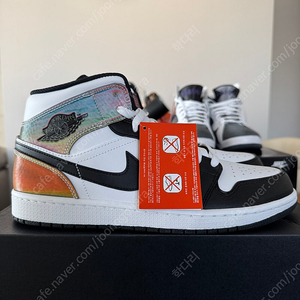 새상품) 에어 조던1 SEAIR JORDAN 1 MID SEWHITE/BLACK