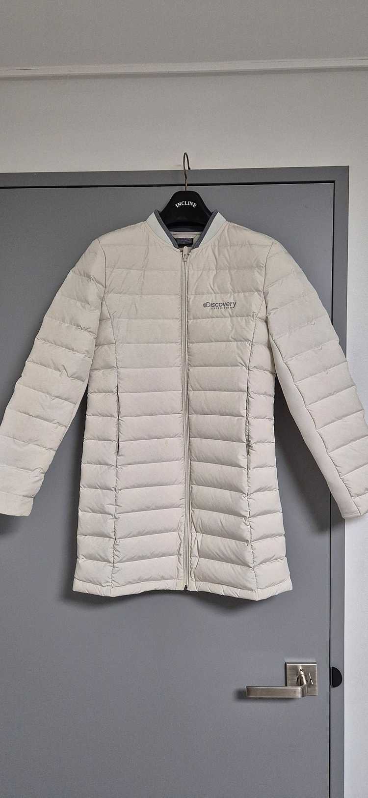 디스커버리 베이지 경량 롱패딩 90사이즈--2