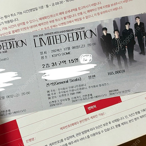 인피니트 15주년 콘서트 티켓 12.6 첫콘 2층 31구역