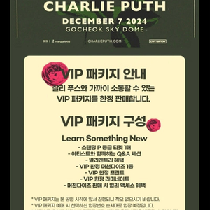 찰리푸스 내한 콘서트 vip 단석 원가이하양도