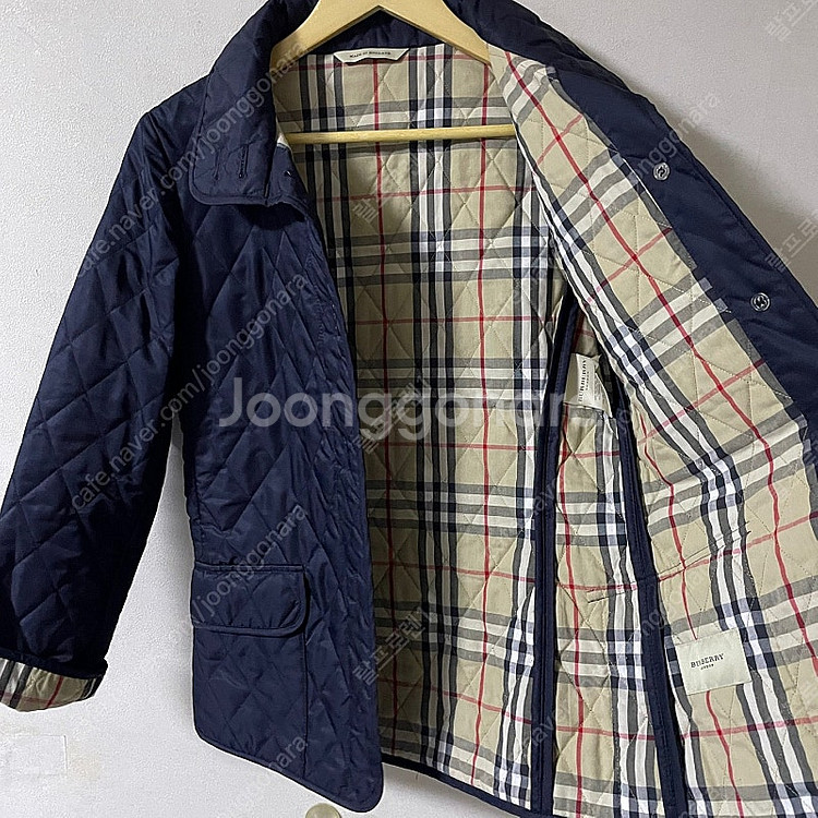 버버리 노바체크 퀄팅 여성 버튼 자켓 XS (여성 55...--6