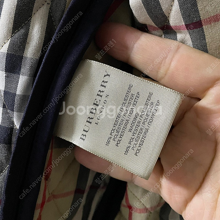 버버리 노바체크 퀄팅 여성 버튼 자켓 XS (여성 55...--8