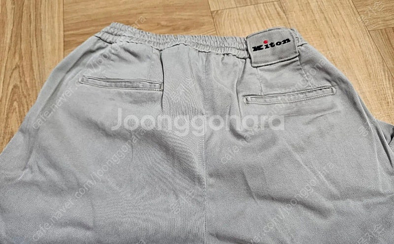 키톤 (Kiton) 드로우스트링 로고 밴딩 팬츠--2