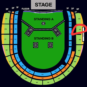 오아시스 내한공연 3층 W열 2연석