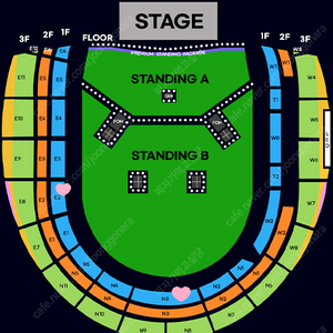 오아시스 내한공연 지정석P 1층 N3구역(무대정면), E2구역 2연석 양도합니다~!