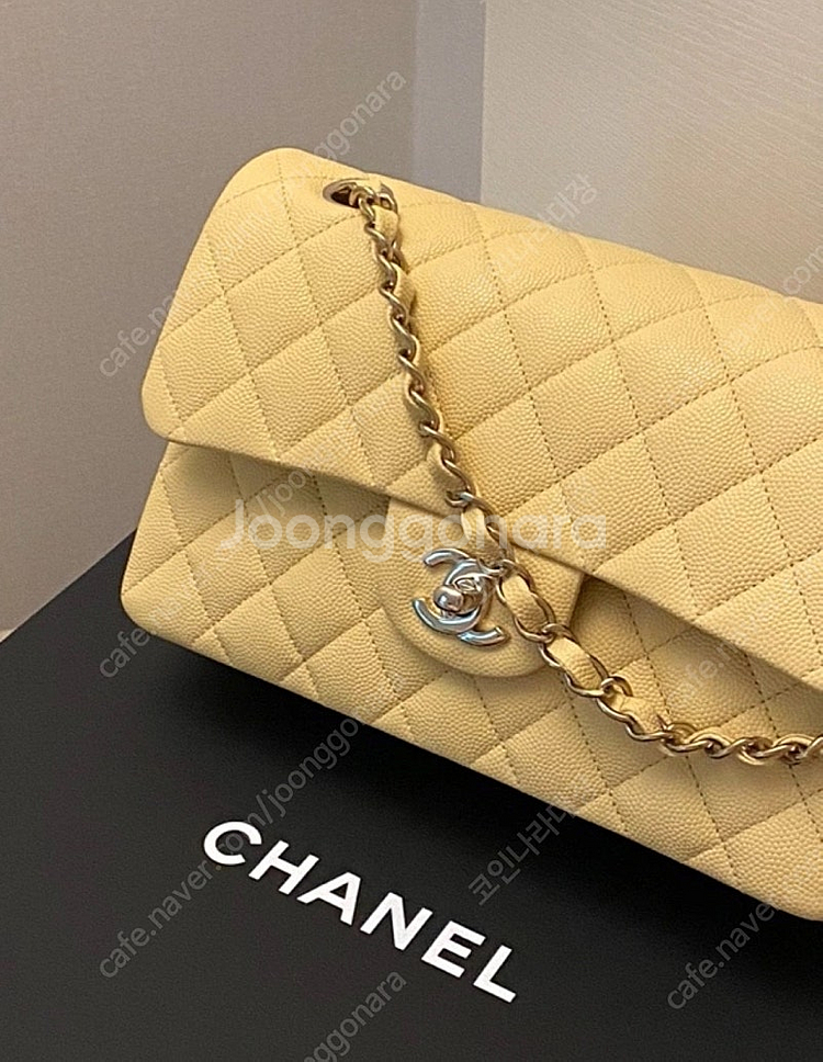 샤넬 클래식 캐비어 스몰 은장 내장칩--0