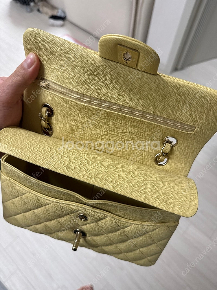 샤넬 클래식 캐비어 스몰 은장 내장칩--4