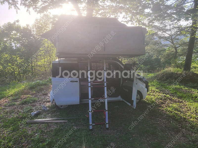 19년식 레이 흰색 평탄화키트+루프탑 캠핑용 팔아요\--8