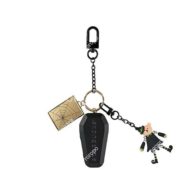 스타벅스 할로윈 베어리스타 댕글 키체인--0
