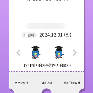 롯데월드 매직패스 12월 1일 일요일 티켓