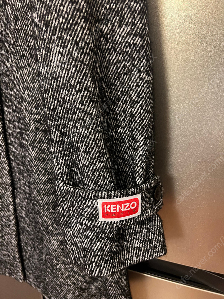 겐조 오버핏 헤링본 코트--1