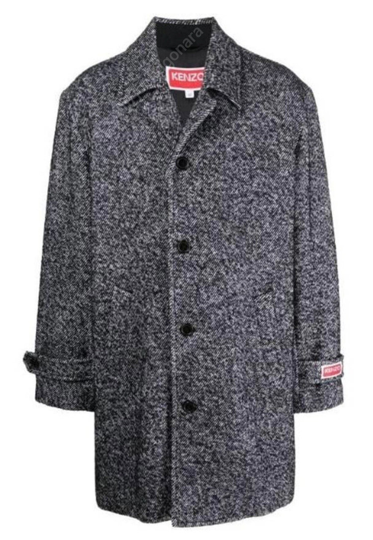 겐조 오버핏 헤링본 코트--5