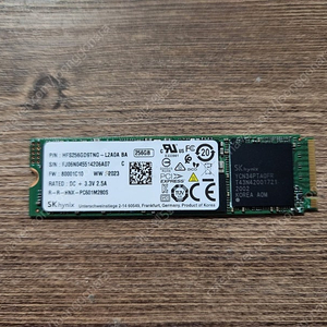 노트북용 ssd nvme 256기가 팝니다. m.2 2280