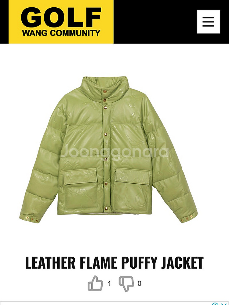 골프왕 레더 퍼피 자켓 Golf wang leather...--0