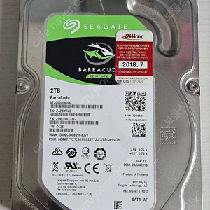 씨게이트 바라쿠다 ST2000DM006 2TB 7200RPM 3.5인치 HDD