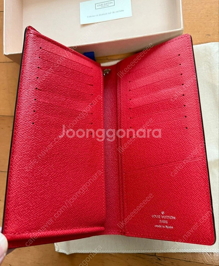 정품 슈프림 x 루이비통 장지갑 미사용 소장만함--4