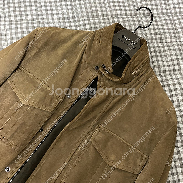 Lardini 라르디니 스웨이드(타조) 가죽 블루종 사...--0