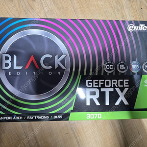 GeForce RTX 3070 Black Edition OC 8GB GDDR6 이엠텍 블랙에디션 풀박스 제품 팝니다.