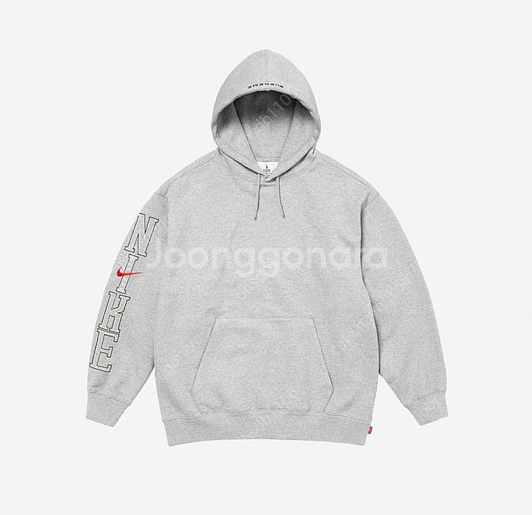 슈프림 x 나이키 후드 스웨트셔츠 블랙 - 24SS--1