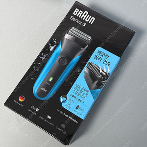 브라운 시리즈3 전기면도기 블루 미개봉 새제품 BRAUN 310s