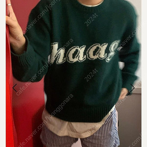 헤이그 스웨터 니트 그린 haag sweater