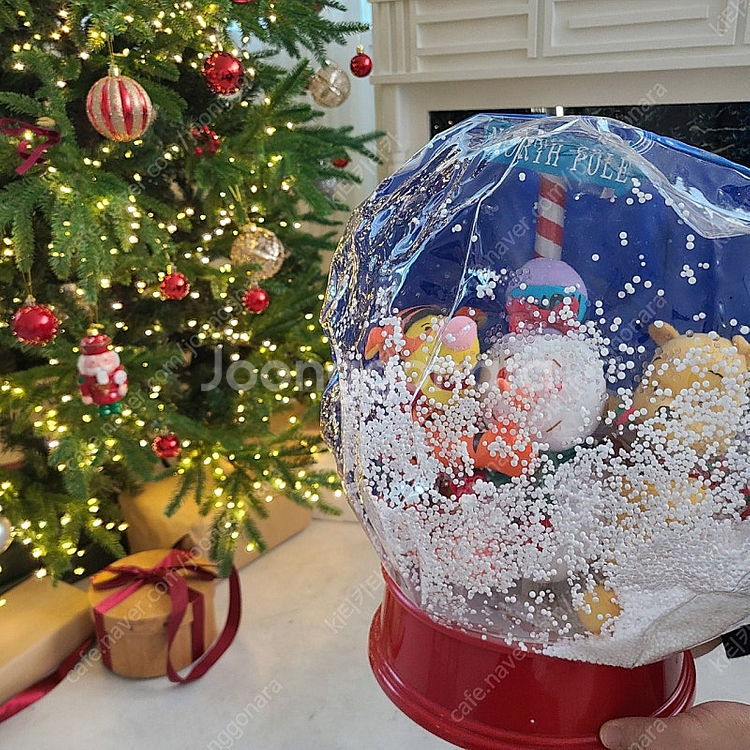 빈티지 디즈니 푸 크리스마스 스노우볼 워터볼 오르골--1
