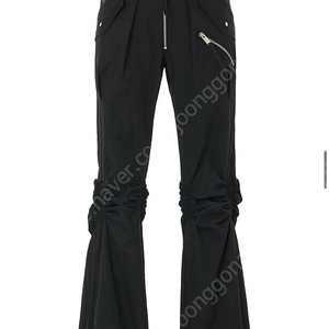 나체 exposure zip detail pants black