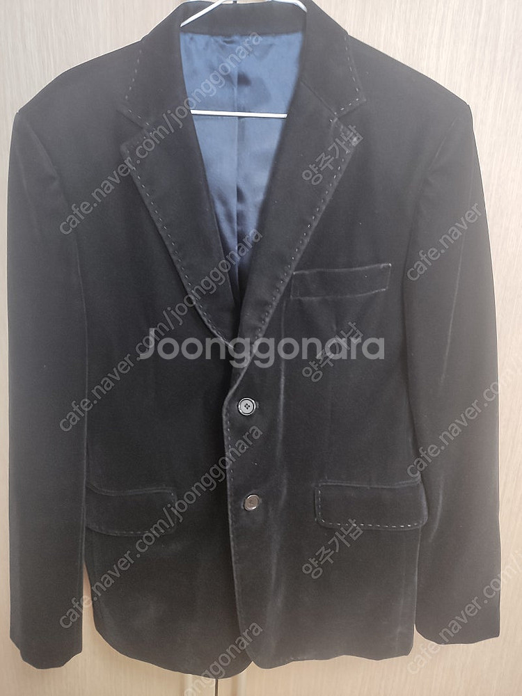 울혼방 블랙 벨벳 블레이저 자켓 마이 드라이완료-파크랜...--1