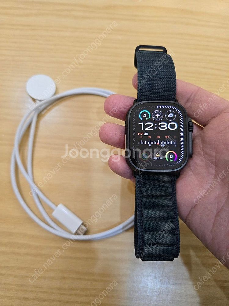 애플워치울트라2블랙49mm 알파인루프다크그린 자급제셀룰...--0
