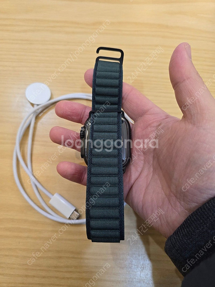 애플워치울트라2블랙49mm 알파인루프다크그린 자급제셀룰...--6