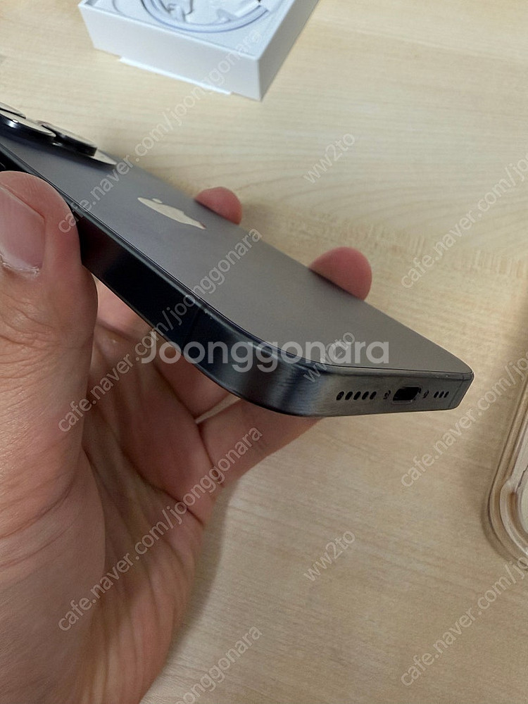 아이폰 15프로 128gb 블랙 (배터리 91%, 애캐...--2