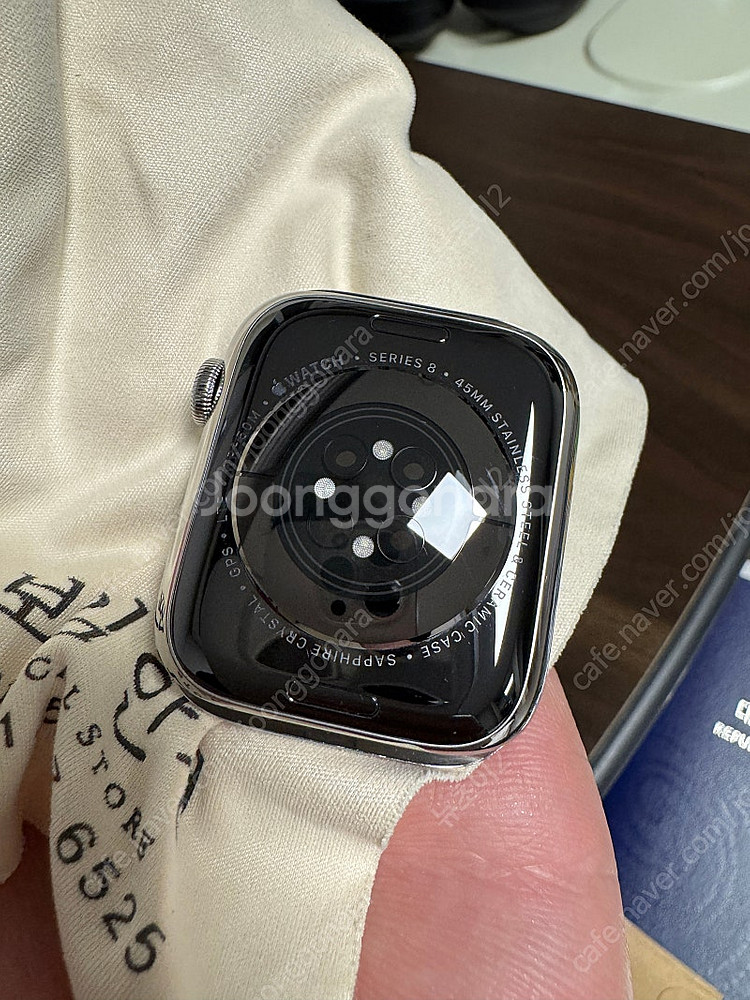 애플워치8 스테인리스 실버 45mm 팔아요!--2