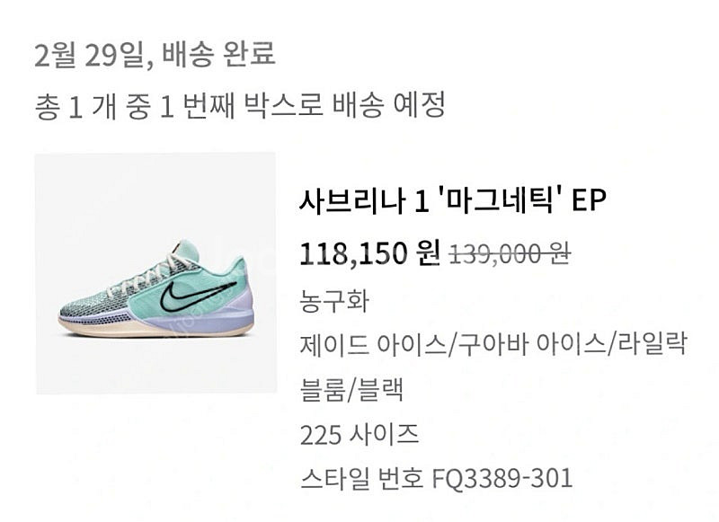 나이키 사브리나1 마그네틱 EP 225 여성 농구화--2