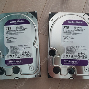 WD Purple CCTV 용 하드 HDD 새상품 2테라 팝니다