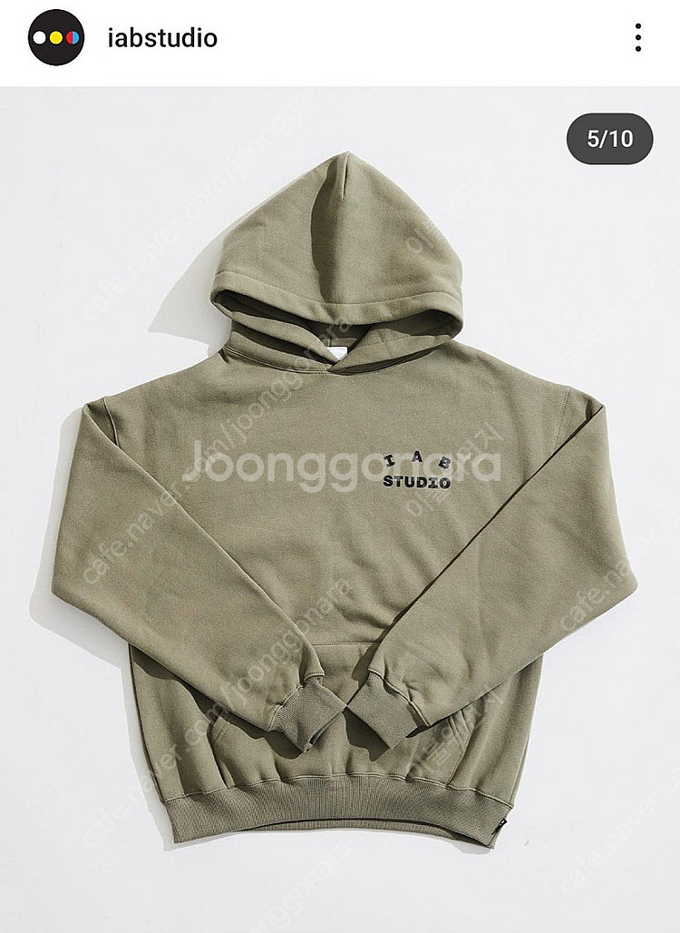 아이앱스튜디오 후드티 올리브 카키 L--0