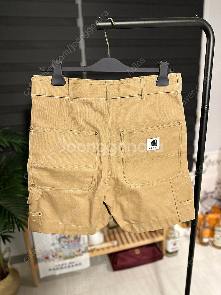 [1] 사카이 X 칼하트 카펜터 하프 셋업 팬츠 베이지...--0