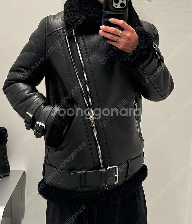 아크네 버클라이더 재킷 시어링 무스탕 새상품--0