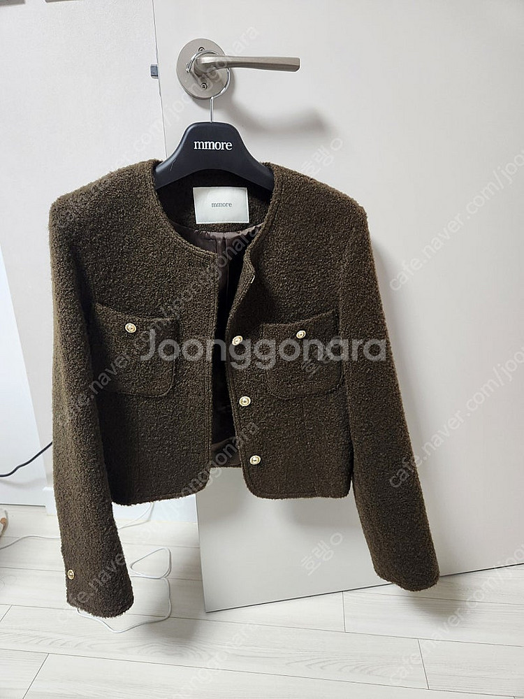 메리어라운드 boucle round wool tweed jacket (wool 70%) 브라운--3