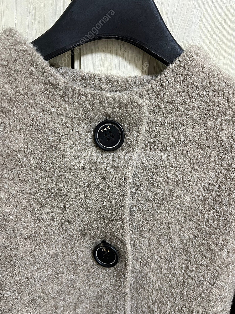 더캐시미어 울 블렌드 부클 니트 자켓--4