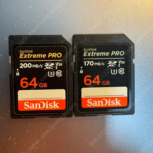 SanDiskExtreme PRO 속도빠른 SD카드 64기가 2개 팝니다