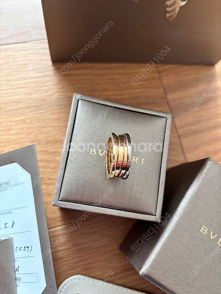 정품 불가리 비제로원링 3밴드--6