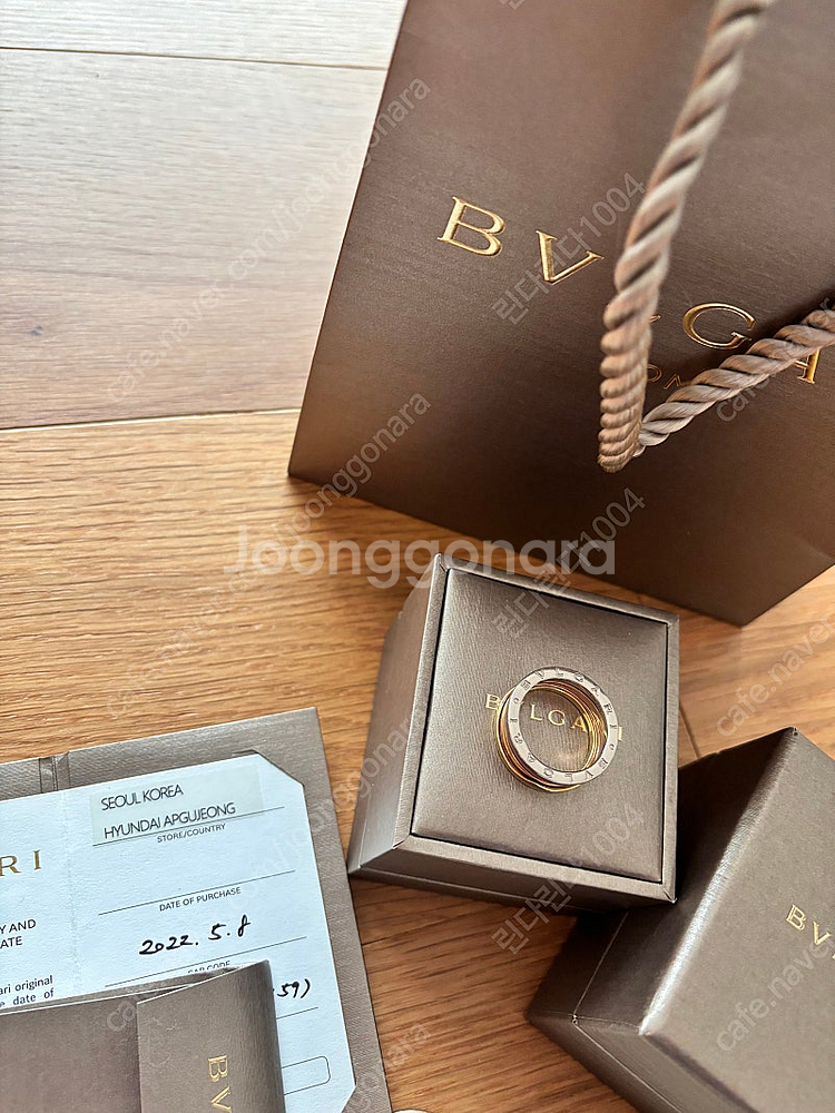 정품 불가리 비제로원링 3밴드--8