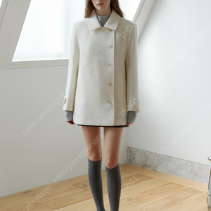 르베인 Villa Alpaca Half Coat(크림s) 새상품