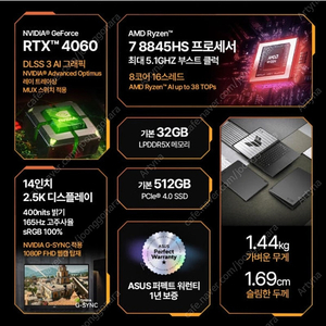 [미개봉] ASUS TUF A14 새제품 팝니다.(4060)