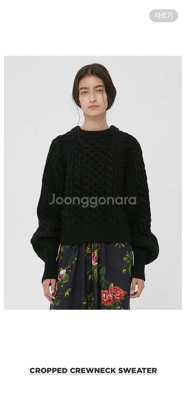 제인송 CROPPED CREWNECK SWEATER--0