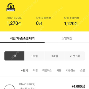 이마트 이머니(e머니) 1200점 판매