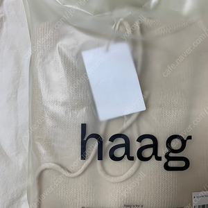 헤이그 haag, a round hoodie knit vanilla